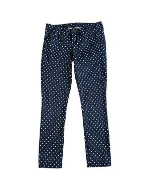 J. Crew Navy and White Polka Dot Jeans size 28